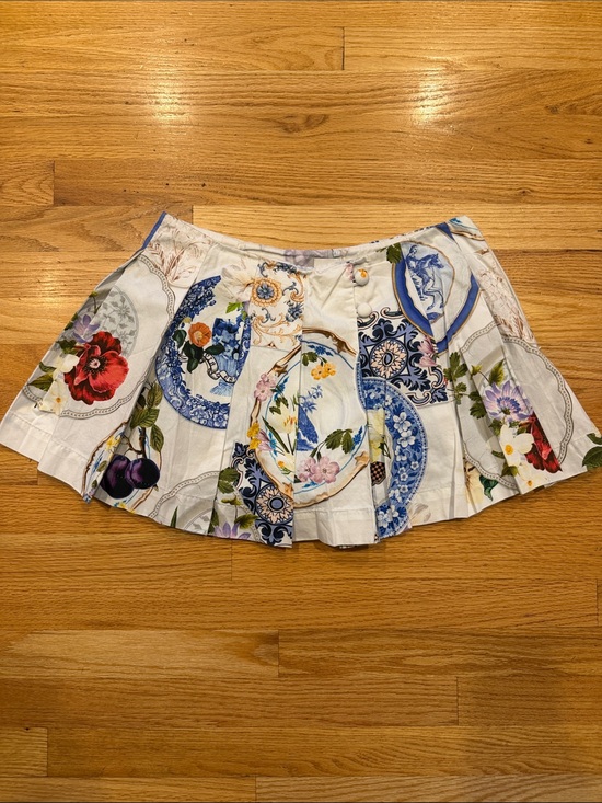 Maeve Dresses & Skirts - NWT Maeve White Pleated Skort with Blue Porcelain & Floral Print